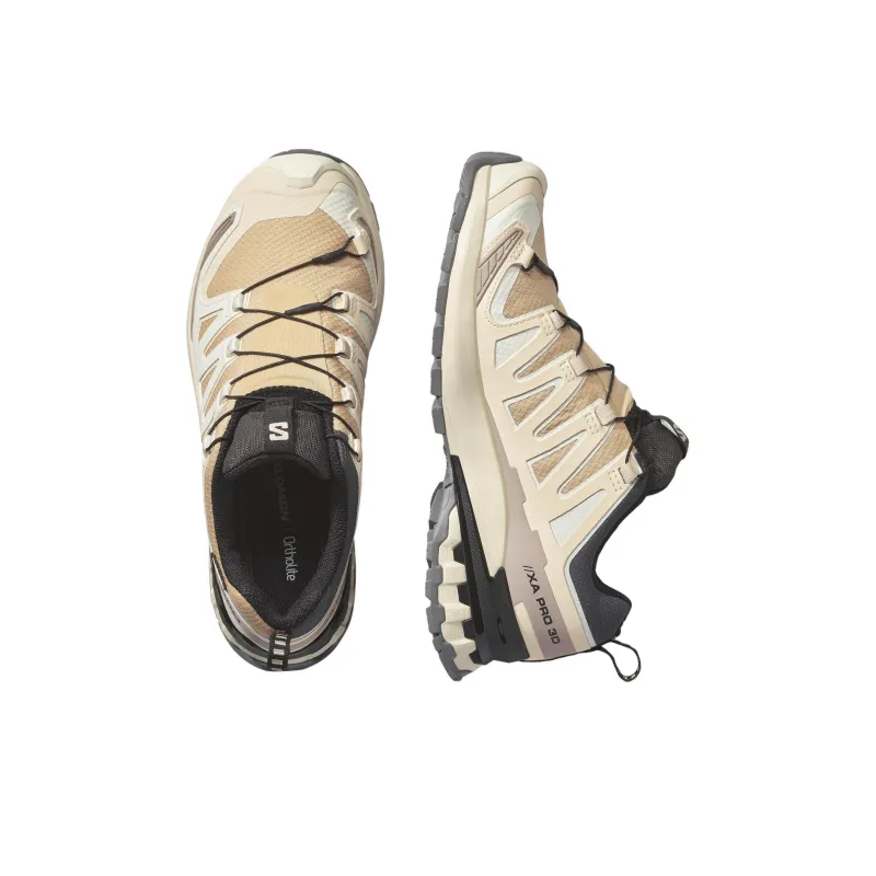 SALOMON XA Pro 3D V9 Slip Resistant, Abrasion Resistant, Waterproof Support Low Top Hiking Shoes Women's Beige-3