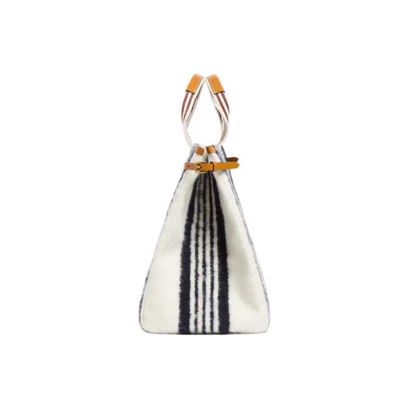 Valentino GARAVANI Wool Tote Bag, Shopping Bag, Handbag Men's Marine Blue & Ivory-2
