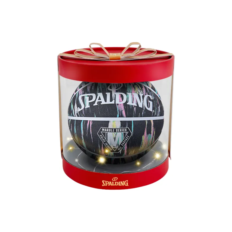 SPALDING Marble Collection Rubber Basketball Black Size 7 Training Match Unisex-5