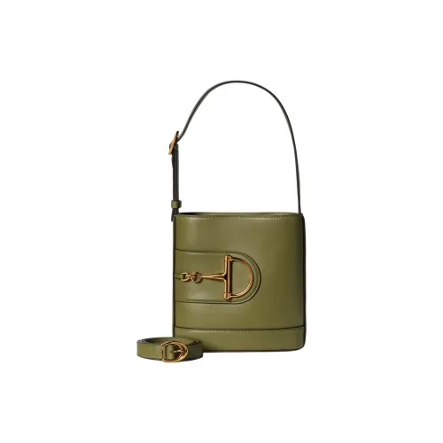 GUCCI Leather Shoulder Bag Crossbody Bag Handbag Mini Women's Green