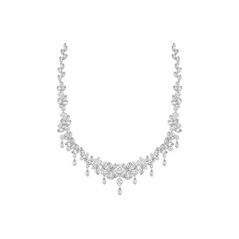 Swarovski Crystal Necklaces Women's Silver-0