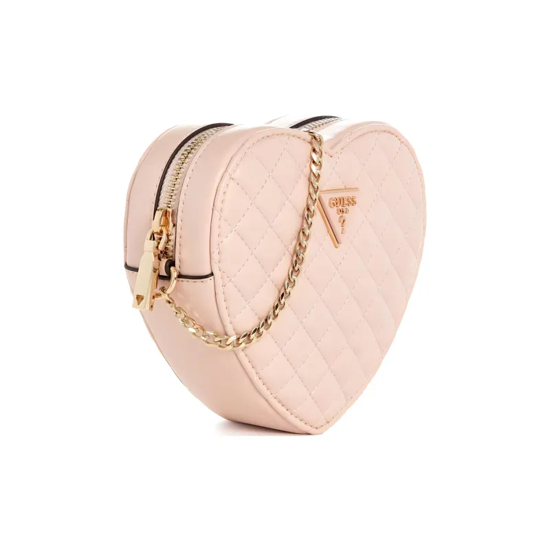 GUESS Litchi Grain Artificial Leather Handbag Shoulder Bag Crossbody Bag Regular Women's Light Pink-1