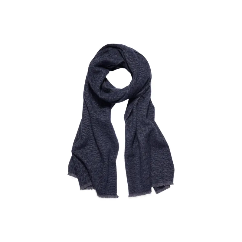 VINCE Cashmere Knit Scarves Men's Blue-0