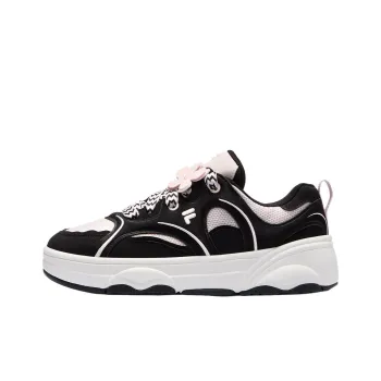 FILA FUSION WINDROUND DX Dancing Longboard Shoes Slip Resistant Low Top Skateboard Shoes Women's Black White