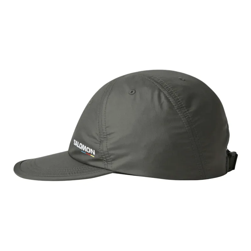 SALOMON Recycled Polyester Baseball Caps Unisex Black Gray-1