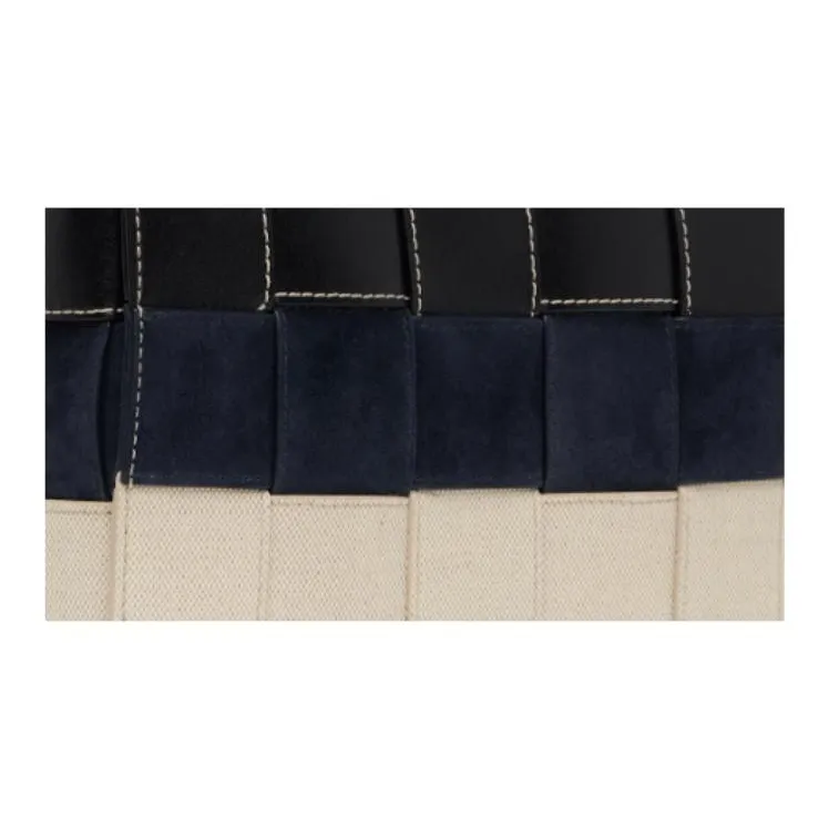 Bottega Veneta Calfskin Shoulder Bag Men's Blue & White-2