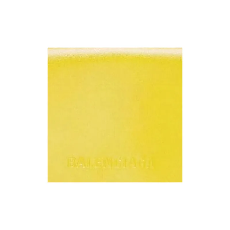 Balenciaga Calfskin Card Holder Wallet Men's Yellow-3