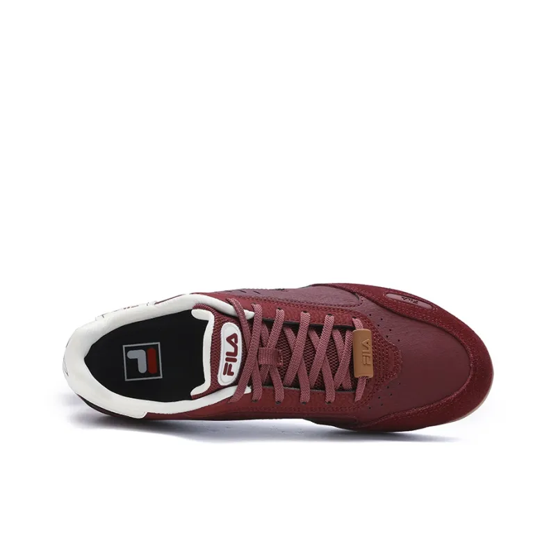FILA Cushioning Coverage Balance Abrasion Resistant Waterproof Slip Resistant Low Top Skateboard Shoes Men's Red White-3