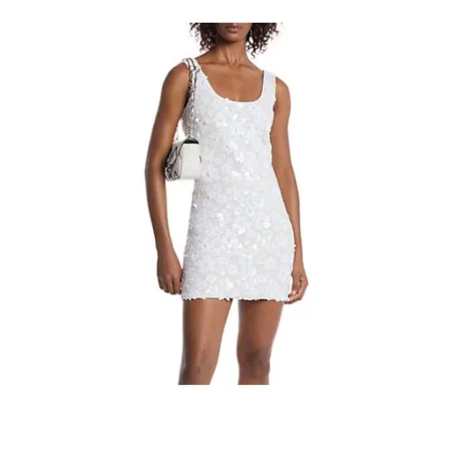 MICHAEL KORS Floral Sequin Stretch Scuba Mini Dress