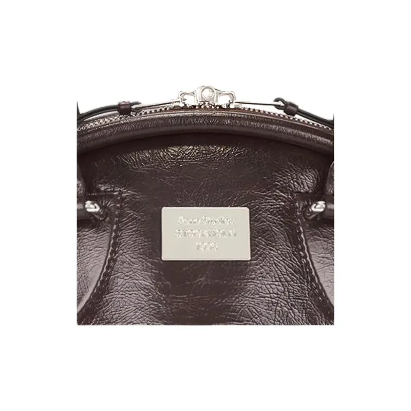 Acne Studios Bowlina Leather Shoulder Bag Mini Women's Brown-4