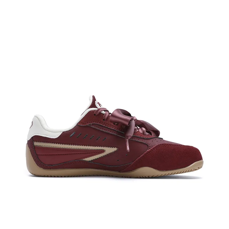 FILA TURBO Shock Absorbers Low Top Skateboard Shoes Women's Red White-1