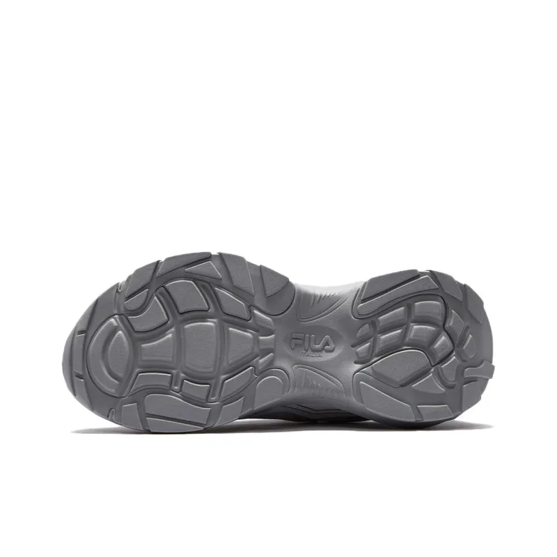 FILA FUSION Anti-Slip Wear-Resistant Low-Top Casual Shoes Women's Gray White-4