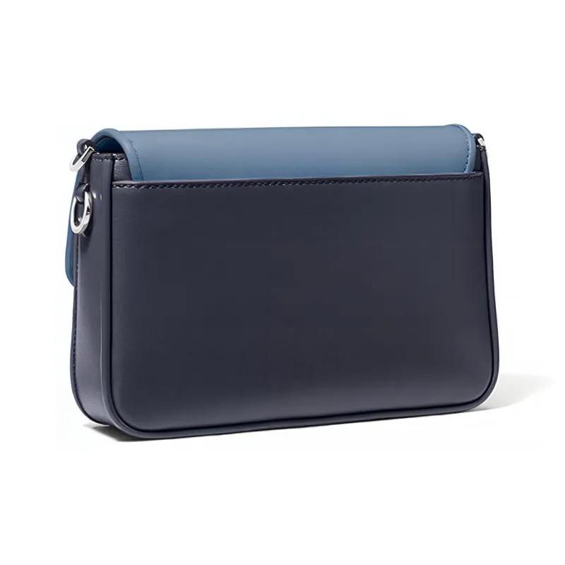 MICHAEL KORS Leather Crossbody Bag, Shoulder Bag Medium Size Women's Denim Blue Multicolor-1