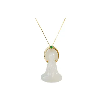 CUIYOUSHIJIA Hetian Jade Pendants White Jade Unisex