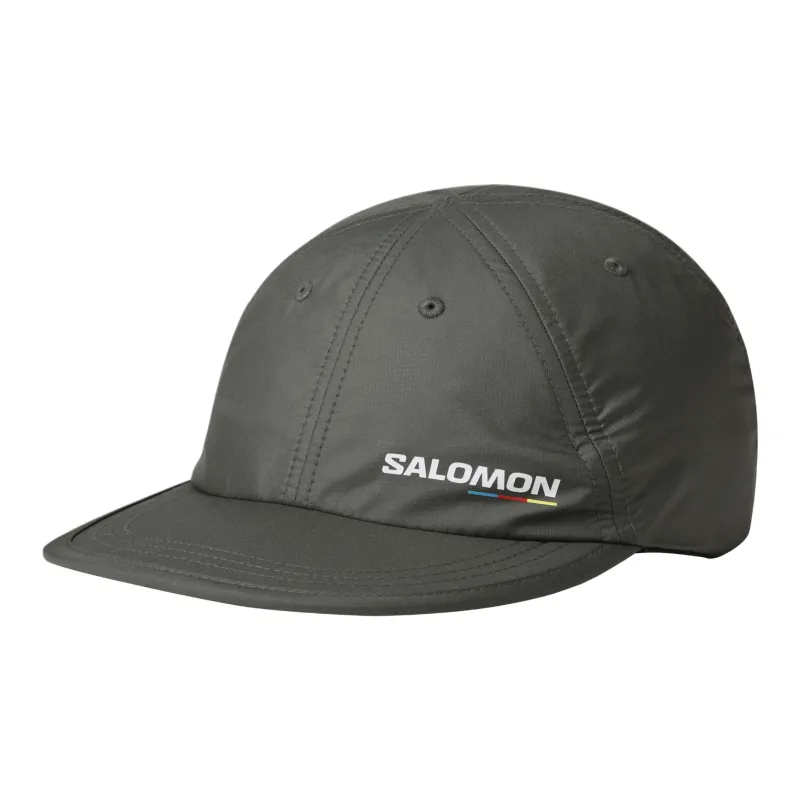 SALOMON Recycled Polyester Baseball Caps Unisex Black Gray-0