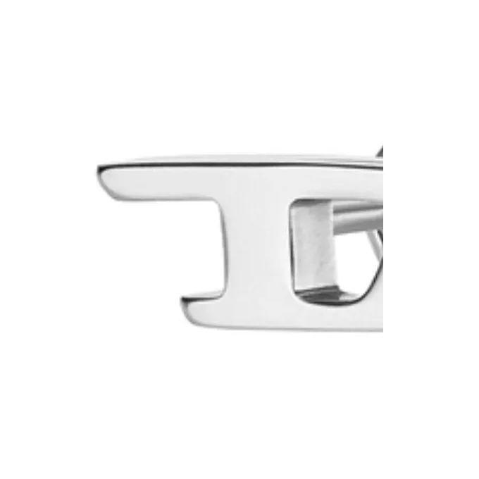 DIESEL Stainless Steel, Synthetic Cubic Zirconia Stud Earrings Unisex Silver-2