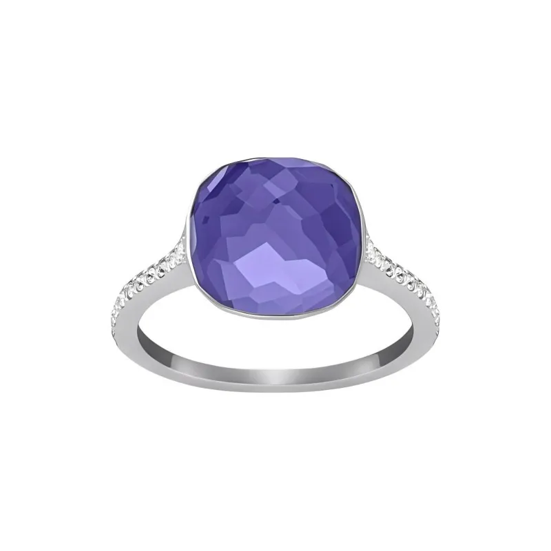 Swarovski Swarovski Crystal White Gold-Plated Rings Women's Purple-0