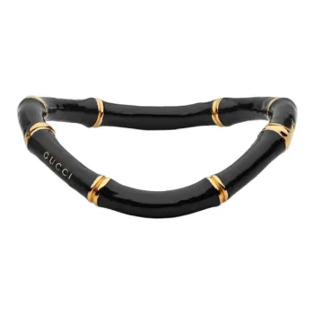GUCCI Enamel, Metal, Aluminum Necklaces Unisex Black