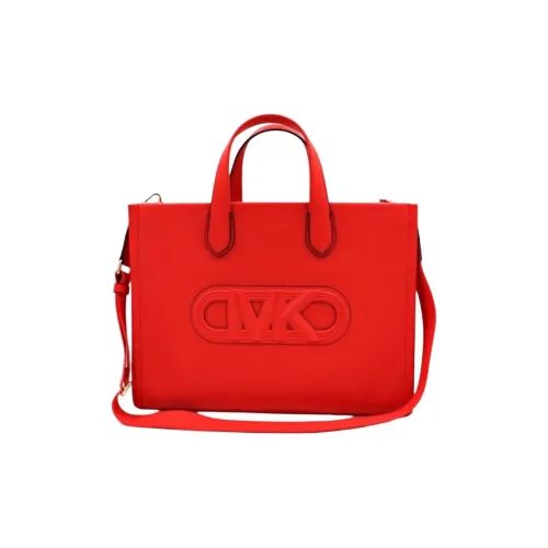 MICHAEL KORS Calfskin tote Liuto Bag, Shopping Bag, Shoulder Bag, Handbag Large Size Women's Coral Red