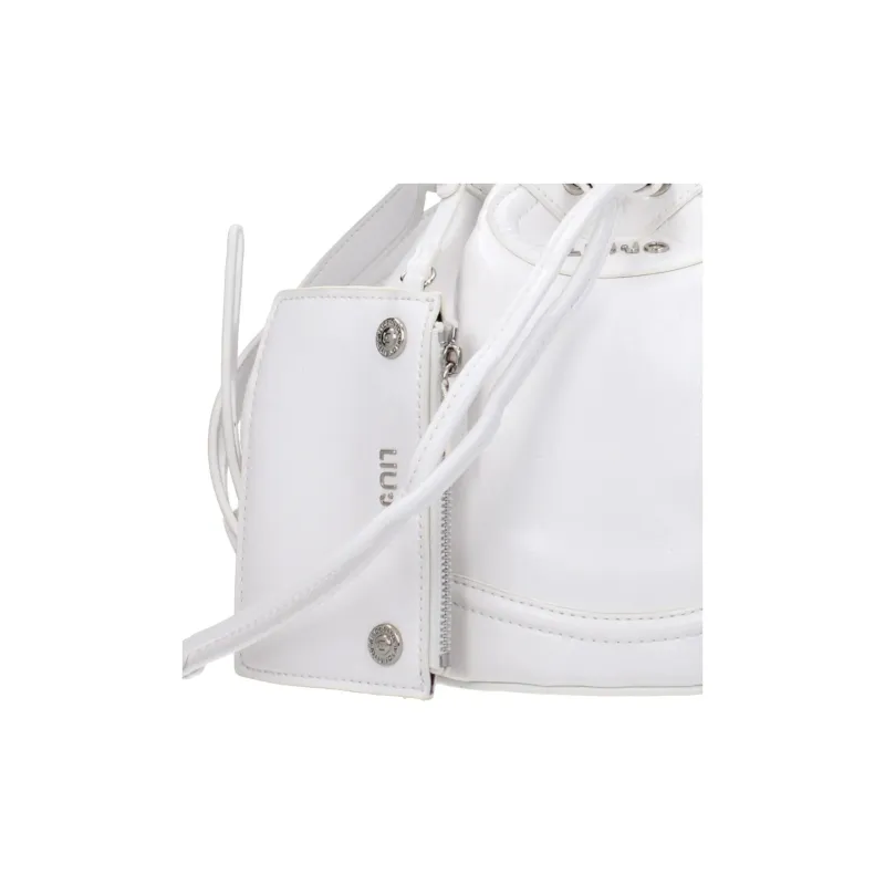 LIU·JO Polyester Bucket Bag, Shoulder Bag, Crossbody Bag Mini Women's White-3
