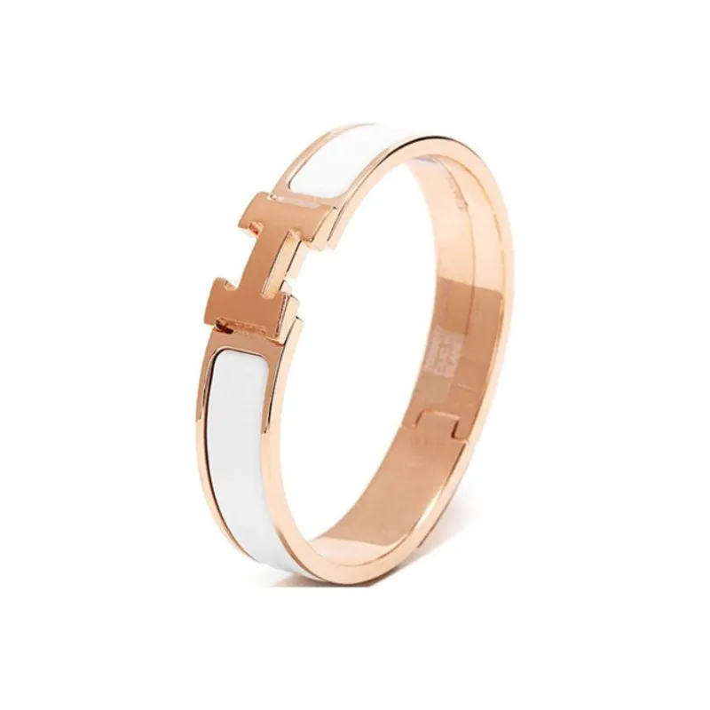 HERMES Bangles Women's Rose Gold/White-2