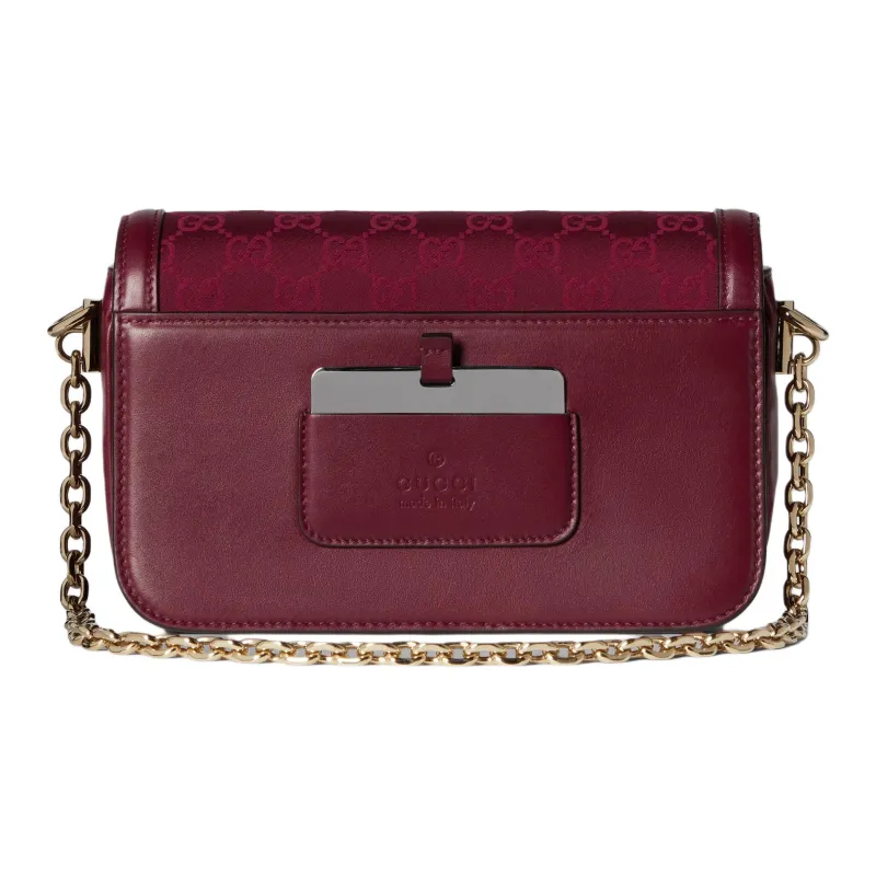 GUCCI Canvas Shoulder Bag Small Size Women's Red-4
