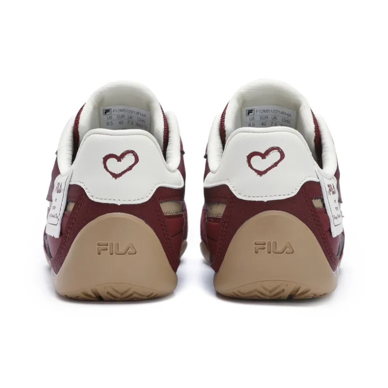 FILA Cushioning Coverage Balance Abrasion Resistant Waterproof Slip Resistant Low Top Skateboard Shoes Men's Red White-4