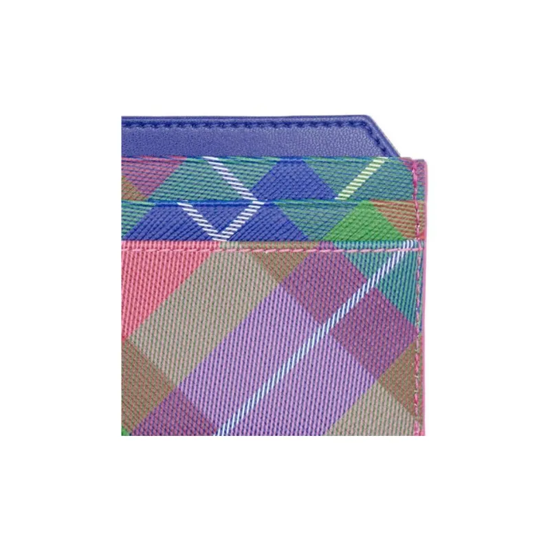 Vivienne Westwood Artificial Leather Card Holder Women's Candy Plaid-3