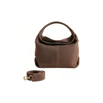 Manu Atelier Full Grain Nubuck Leather Shoulder Bag, Crossbody Bag, Handbag Mini Women's Taupe