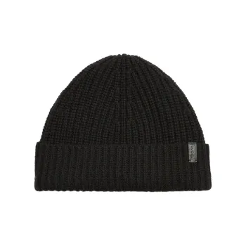VINCE Cashmere Knitted Fabric Beanies Unisex Black
