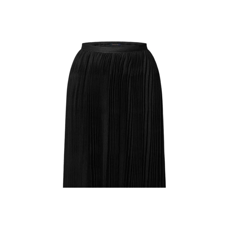 LOUIS VUITTON Pleated Silk Skirt-3