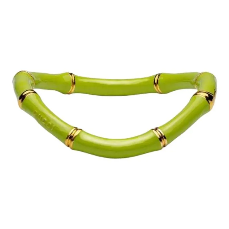 GUCCI Enamel Metal Aluminum Necklaces Unisex Green-1