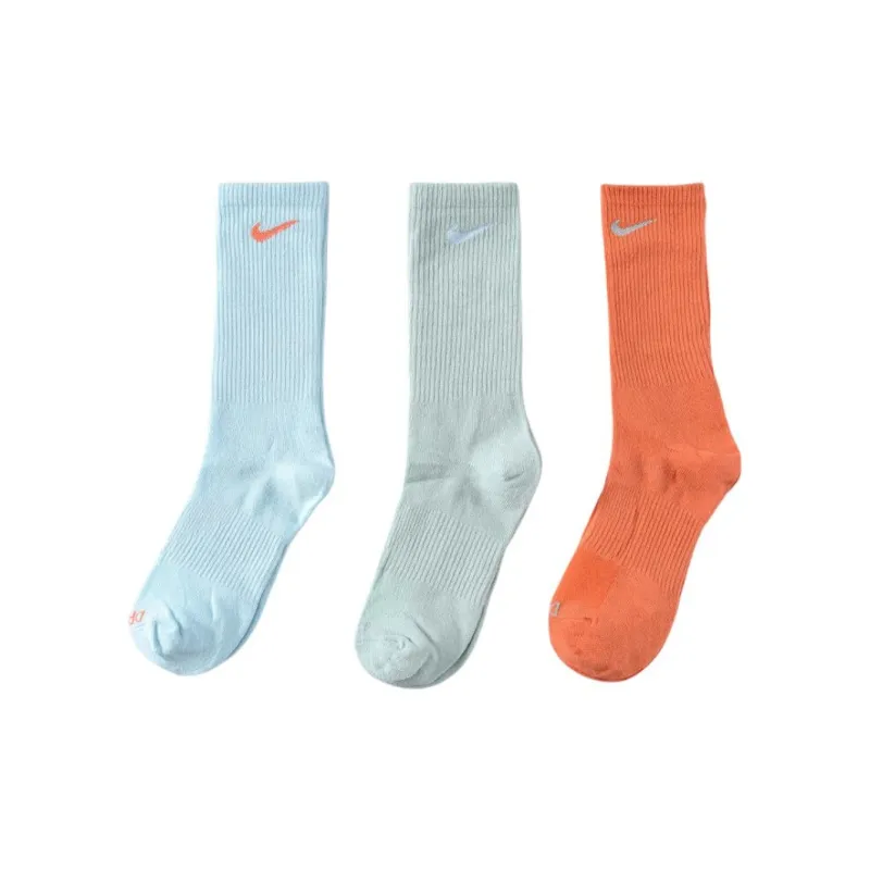 Nike Mid-Calf Socks All Unisex Orange Turquoise-2