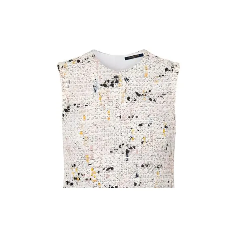 LOUIS VUITTON Bouclette Tweed A line Dress-4