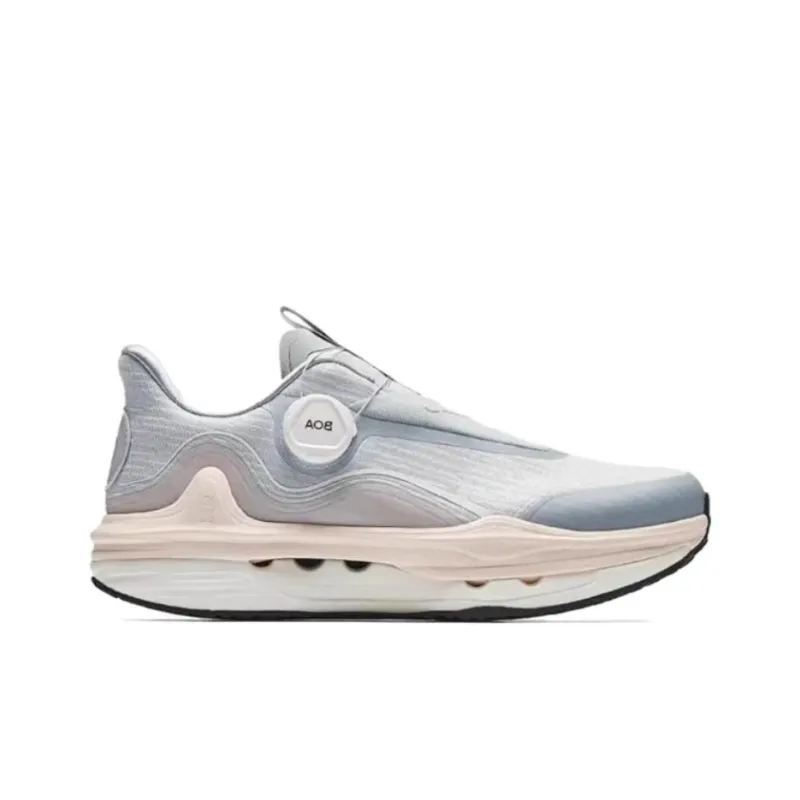 Anta Anti-Slip Wear-Resistant Low-Top Running Shoes Women's Pink White Gray-1
