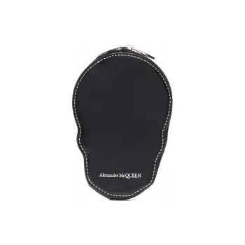Alexander McQueen Calfskin Coin Purses Wallets Men's Black