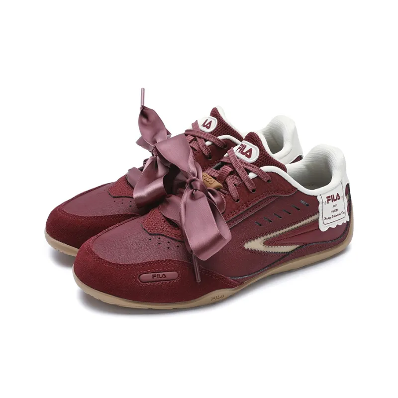 FILA TURBO Shock Absorbers Low Top Skateboard Shoes Women's Red White-2