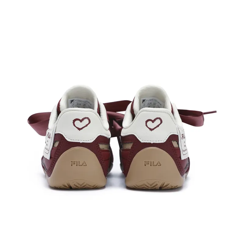 FILA TURBO Shock Absorbers Low Top Skateboard Shoes Women's Red White-4