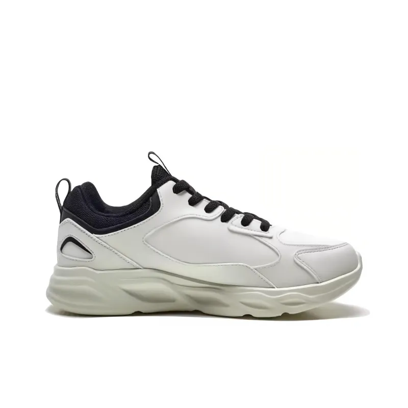 QIAODAN Durable Breathable Low-Top Running Shoes Men's White-1