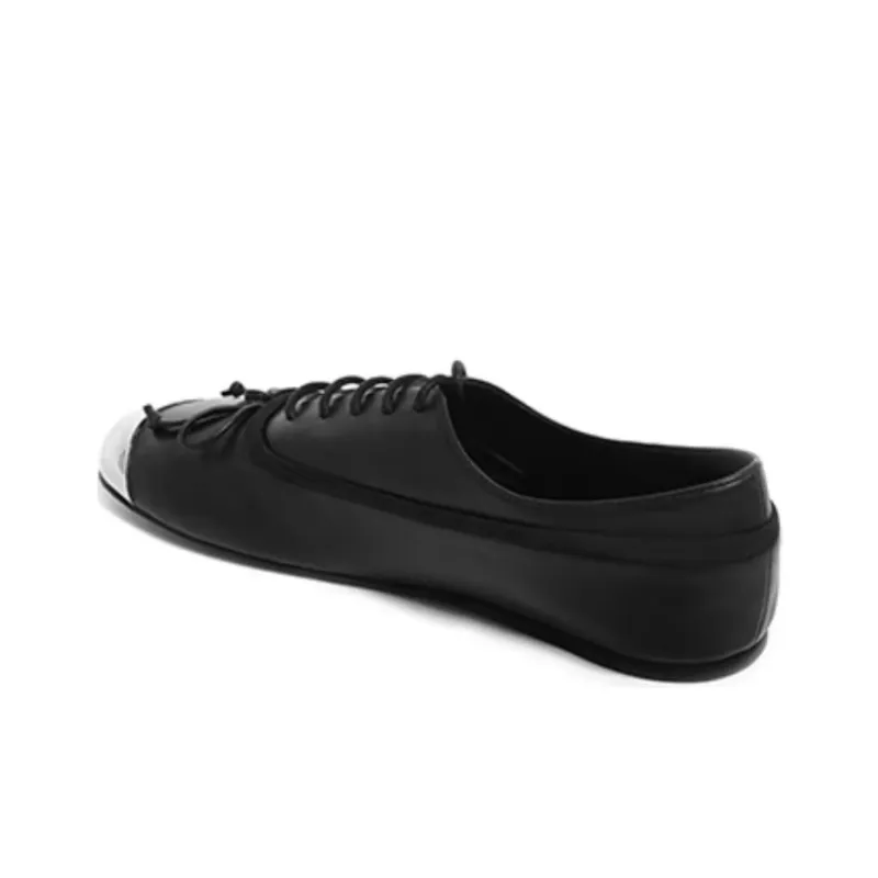 DYMONLATRY Bullet Tip Casual Single Shoes 0.8cm Women's Black-3