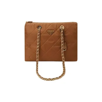 PRADA Re Edition Recycled Nylon Parachute Bag, Tote Bag, Shopping Bag, Shoulder Bag Large Size Women's Brandy Brown