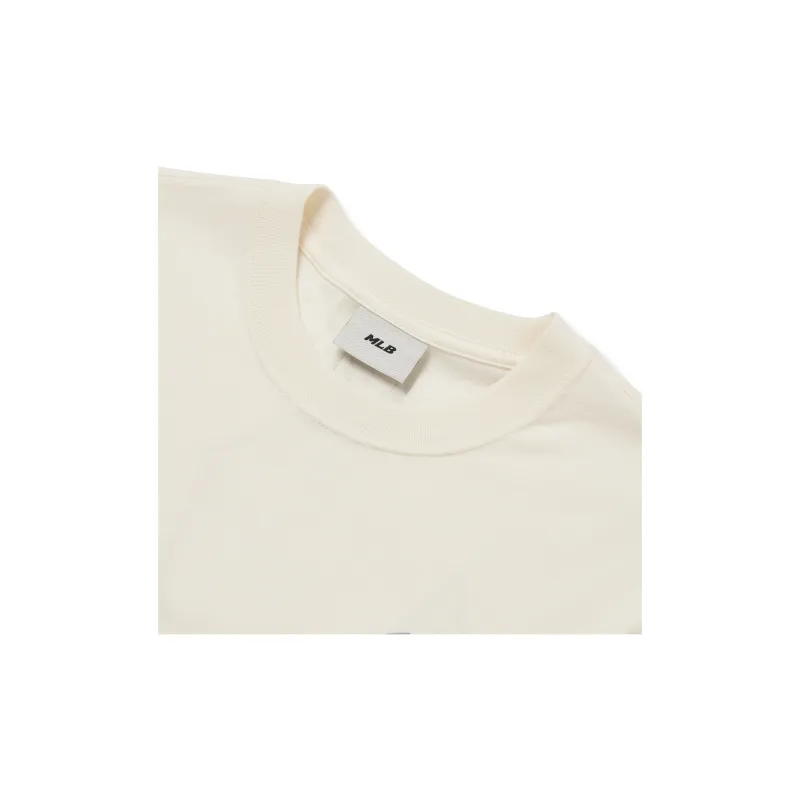 MLB T Shirt Korean Style Unisex Ecru-4