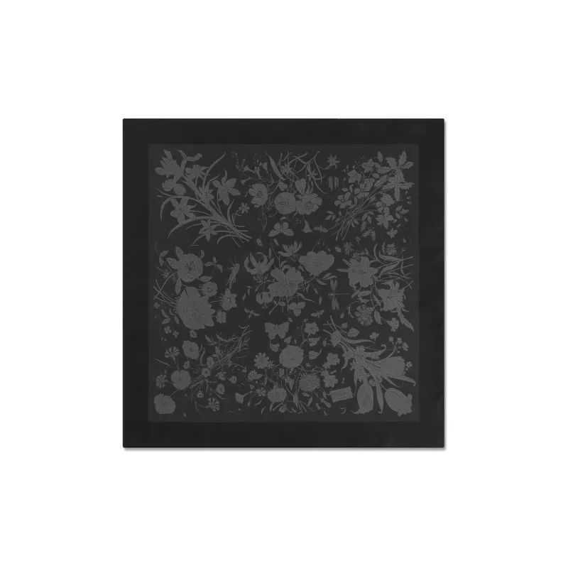 GUCCI Silk Silk Scarves Unisex Black-0