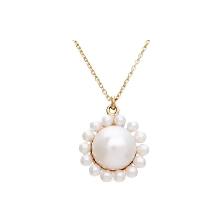 Sophie Bille Brahe 14kt Recycled Yellow Gold Jeanne Pearl Necklace-1