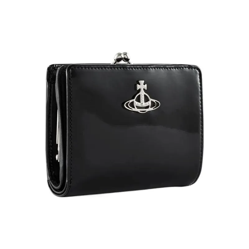 Vivienne Westwood Cow Leather Card Holder Wallet Women's Black-1