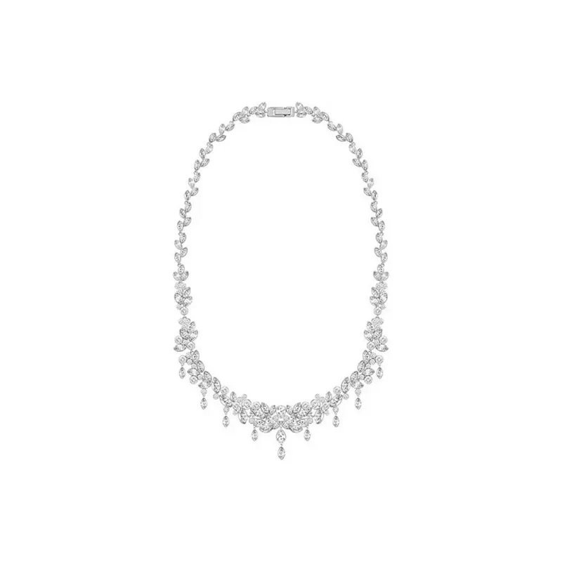 Swarovski Crystal Necklaces Women's Silver-1