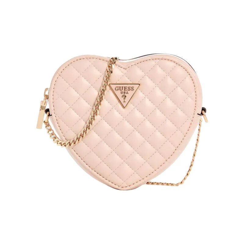 GUESS Litchi Grain Artificial Leather Handbag Shoulder Bag Crossbody Bag Regular Women's Light Pink-0