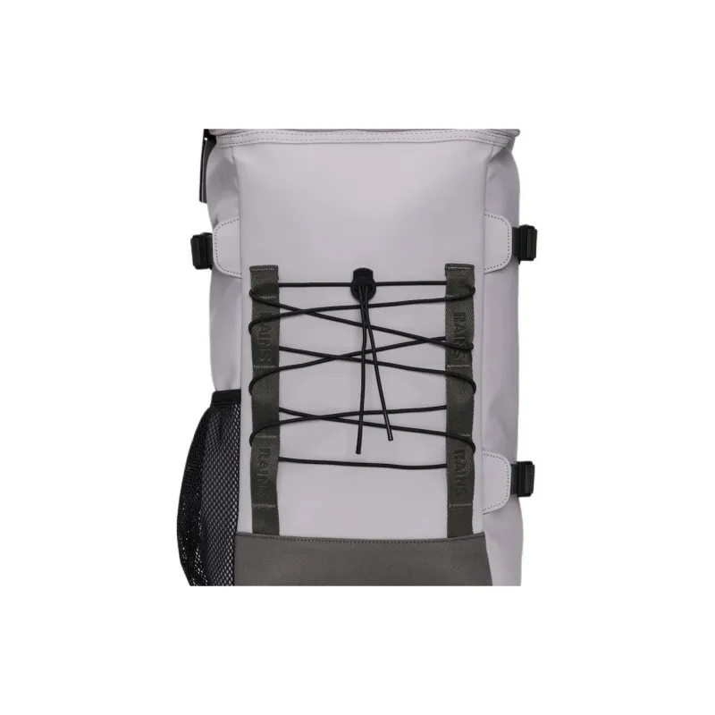 Rains Polyester Backpack Large Size Unisex Pyrite Stone Color-3