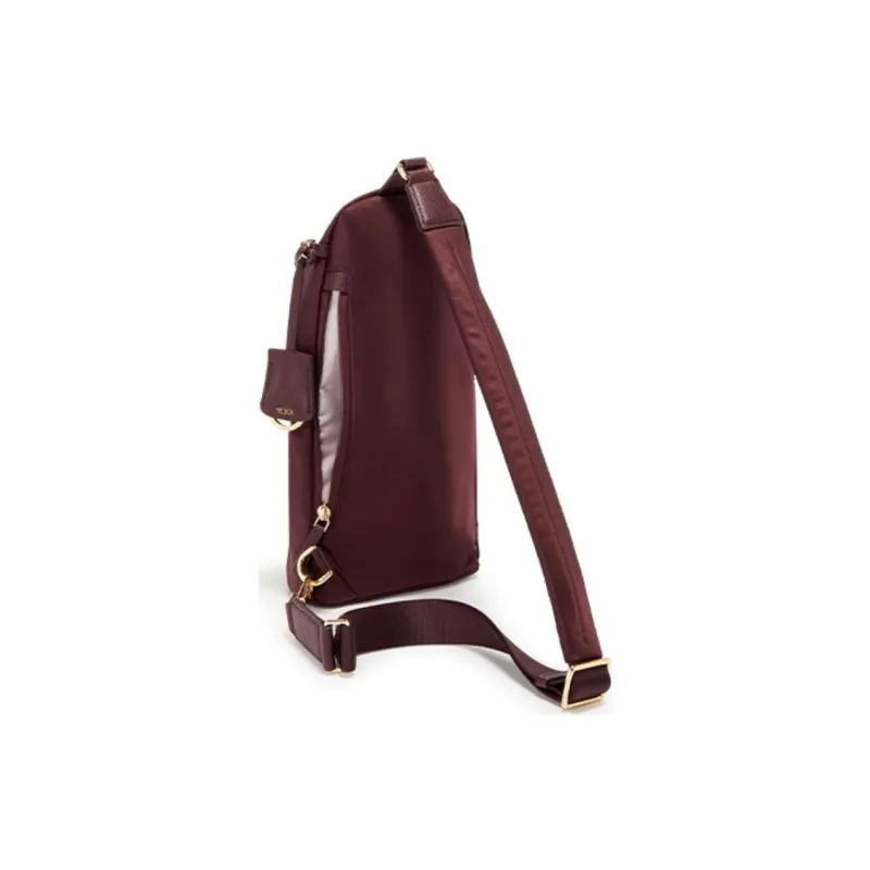 TUMI Voyageur Nylon One Shoulder Crossbody Sling Bags Women's Beet Red-2