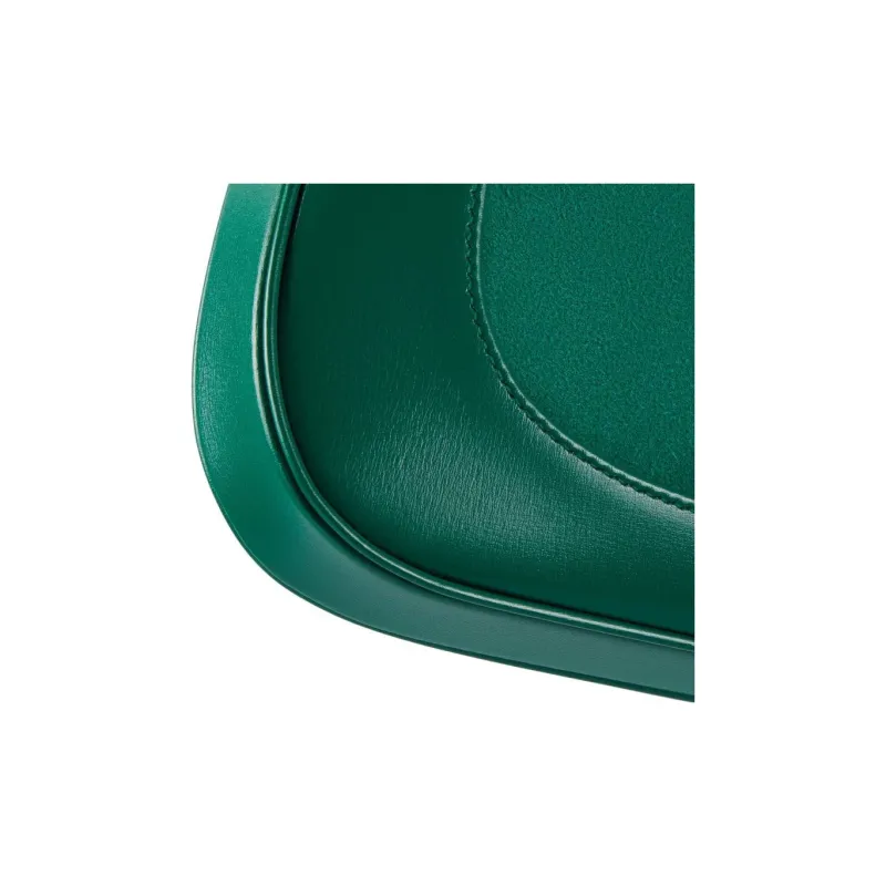 GUCCI Jackie 1961 Suede Handbag Trumpets Women's Green-7